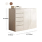 Modern Brown / White Storage Chest Dresser Wooden Combo Dresser with Drawers and Doors
