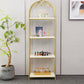 Estantería de estantería moderna de oro Etagere Metal Open Bookcase para sala de estar