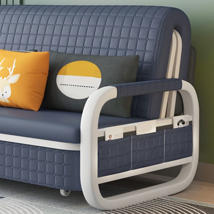 Pillow Included Sofa Futon Cushion Back Round Arms Convertible Sofa