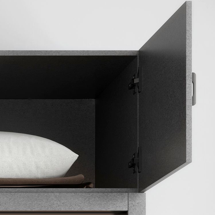 Armoire de garde-robe en bois gris armoire de garde-robe moderne