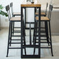 Modern 1/2/5 stuks vaste houten pubtafel set rechthoekige tegen tafel voor eetkamer
