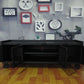 Metal Black TV Cabinet Industrial Style Home TV Stand Console with Casters Clearhalo 'furn' 'furn_tv_stands_entertainment_centers' 'Furniture' 'Living Room Furniture' 'TV Stands & Entertainment Centers' 'TV Stands & Media Storage Furniture' 'tv_stands_entertainment_centers' 1200x1200_5d7a1964-8b8b-4cd2-9928-ae7931c66540