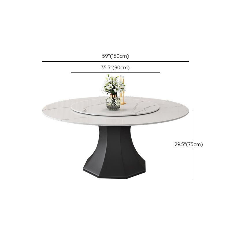Contemporary 1/4/5/7/9/13 Pieces Furniture Round Stone Dining Set in White Clearhalo 'Dining Room Sets' 'Dining Tables & Seating' 'dining_room_set' 'furn' 'furn_dining_room_set' 'Furniture' 'Kitchen & Dining Furniture' 1200x1200_5d7a41d9-ee23-44e3-b2d2-5a3a83d90e91