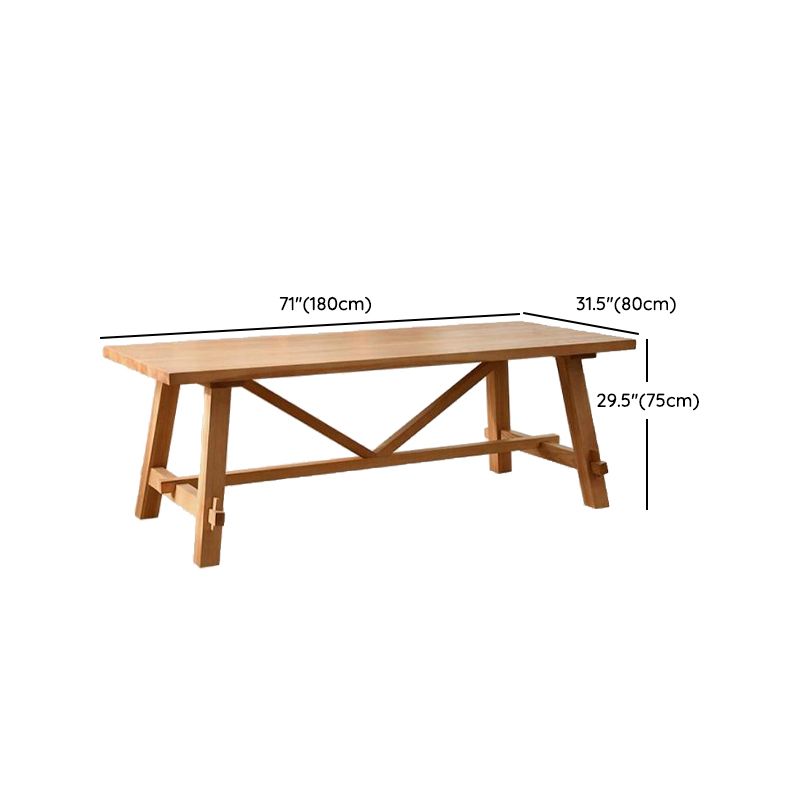 Tradizionale 1/2/3/5/7 pezzi set da pranzo tavolo da pranzo in legno di pino rettangolo per sala da pranzo