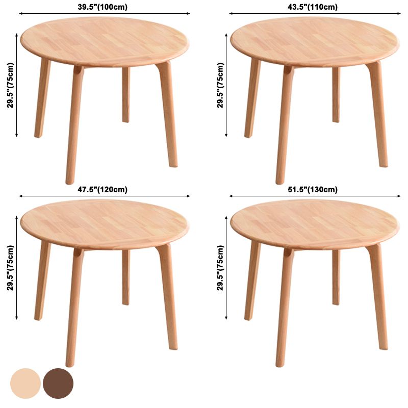 Modern Rubberwood Wood Table 4 Legs Round Home Kitchen Dinner Furniture Clearhalo ' dining_table' 'Dining Tables & Seating' 'Dining Tables' 'furn' 'furn_dining_table' 'Furniture' 'furniture_dining_table' 'Kitchen & Dining Furniture' 'kitchen&dining_furn' 'kitchen' 'kitchen_dining_table' 1200x1200_5d7acf33-5f0f-4580-b74e-0a0dc75b564b