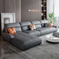 Faux leather High Back Sofa Stain-Resistant Sectional with Flared Arm Clearhalo 'furn' 'furn_sectionals' 'Furniture' 'furniture_sectionals' 'kitchen' 'kitchen_sectionals' 'Living Room Furniture' 'Sectionals' 1200x1200_5d7ad95a-48bc-409b-b79a-3eb3f98d2baa