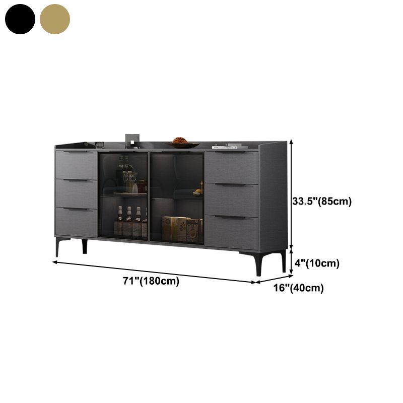 Siete sideboard di pietra sinterizzata in stile moderno con cassetti per soggiorno