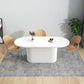 Sintered Stone and Wood Dining Table Simple Style Single Pedestal Base Table Clearhalo ' dining_table' 'Dining Tables & Seating' 'Dining Tables' 'furn' 'furn_dining_table' 'Furniture' 'furniture_dining_table' 'Kitchen & Dining Furniture' 'kitchen&dining_furn' 'kitchen' 'kitchen_dining_table' 1200x1200_5d7f5e2e-7348-4b7b-95ee-2b774a049e68