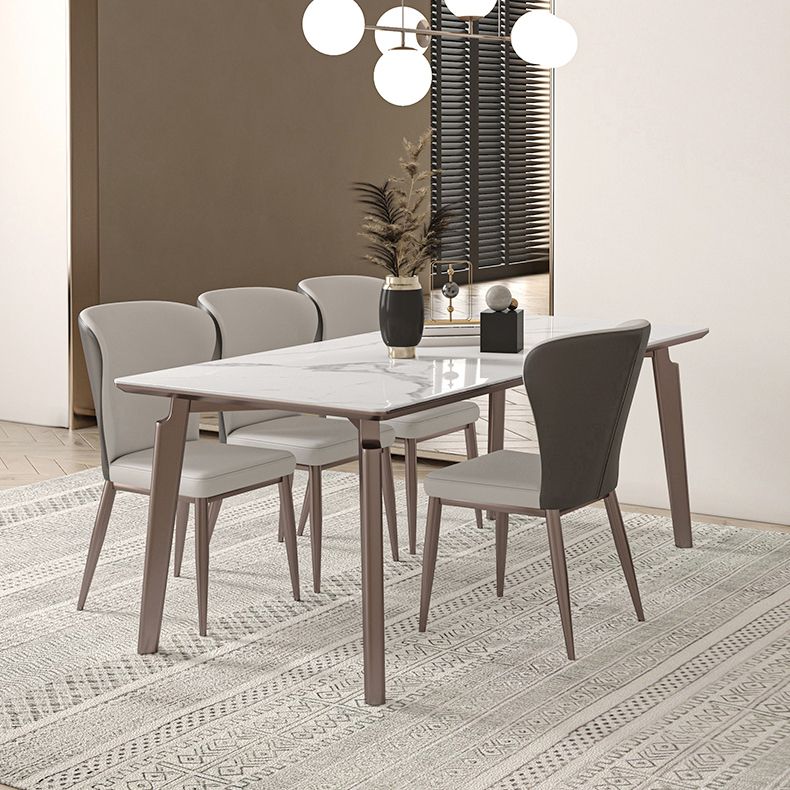 Sintered Stone Medieval Modern Table Rectangle Table with 4 Wooden Legs for Restaurant Clearhalo ' dining_table' 'Dining Tables & Seating' 'Dining Tables' 'furn' 'furn_dining_table' 'Furniture' 'furniture_dining_table' 'Kitchen & Dining Furniture' 'kitchen&dining_furn' 'kitchen' 'kitchen_dining_table' 1200x1200_5d80ba5f-6f39-430f-8b54-a725ee950530