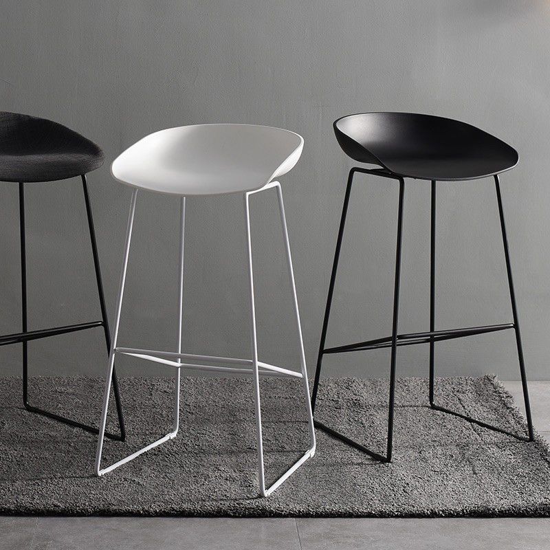 Modern Style Bar-stool Sled Metal Legs Bucket PP Seat Barstool with Footrest for Bar Clearhalo 'Bar Furniture' 'Bar Stools' 'bar_stools' 'furn' 'furn_bar_stools' 'furniture_bar_stools' 'Kitchen & Dining Furniture' 'kitchen&dining_furn' 'kitchen' 'kitchen_furn' Furniture' 1200x1200_5d8198db-804f-4926-8a71-6758fda69ed7