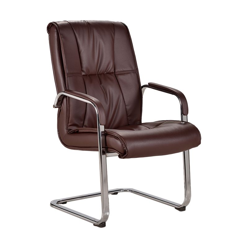 Faux Leather and Chrome Frame Office High Back Computer Chair Clearhalo 'furn' 'furn_office_chair' 'Furniture' 'Office Chairs' 'Office Furniture' 'office_chair' 1200x1200_5d81a701-43a8-4e5c-883b-03141d663386