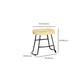 Contemporary Solid Wood Bar Stool Armless Dining Stool with Metal Base Clearhalo 'Bar Furniture' 'Bar Stools' 'bar_stools' 'furn' 'furn_bar_stools' 'Furniture' 'Kitchen & Dining Furniture' 1200x1200_5d85b4a4-c45c-489b-a1c7-bf48677e3f6e