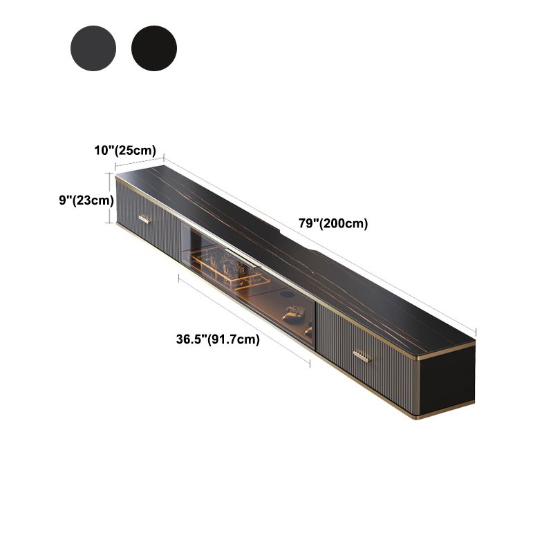 Black Slate TV Cabinet Gorgeous Style Home Wall Mounted TV Cabinet Console