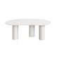 Mesa de centro escandinava de madera y metal Mesa de cóctel con tapa irregular y 3 patas