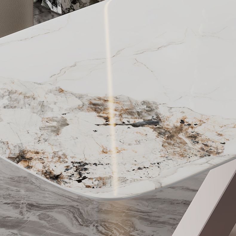 Sintered Stein fester Küchentisch Luxus Rechteck Heimtisch