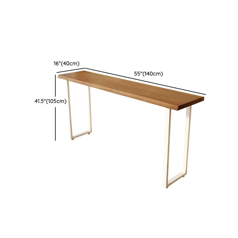 Juego de mesa de bar rectangular moderno, mesa de bar y taburetes de madera maciza de 1/4 Uds.