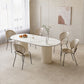 Modern White Dining Table Stone Dining Table for Kitchen Use Clearhalo 'Dining Tables & Seating' 'Dining Tables' 'dining_table' 'furn' 'furn_dining_table' 'Furniture' 'Kitchen & Dining Furniture' 1200x1200_5d8e34aa-81ff-4b43-9f31-cb838edf20ec