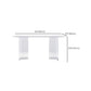 Modern 1/4/5/7 Pieces Dining Table Rectangle Stone Furniture in White Clearhalo 'Dining Room Sets' 'Dining Tables & Seating' 'dining_room_set' 'furn' 'furn_dining_room_set' 'Furniture' 'Kitchen & Dining Furniture' 1200x1200_5d912235-db4d-4567-9d99-8f38f7251ca0