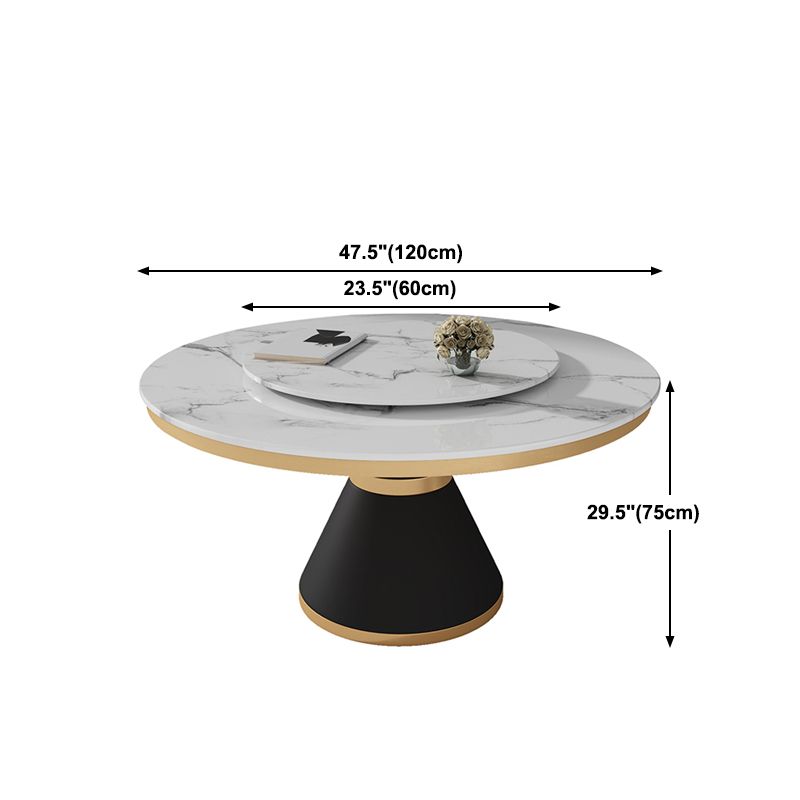 Black and White Dining Table Traditional Luxury Stone and Metal Dining Room Collection Clearhalo 'Dining Tables & Seating' 'Dining Tables' 'dining_table' 'furn' 'furn_dining_table' 'Furniture' 'furniture_dining_table' 'Kitchen & Dining Furniture' 1200x1200_5d91b28d-e84b-45e2-8a36-d61e3f49c3b3