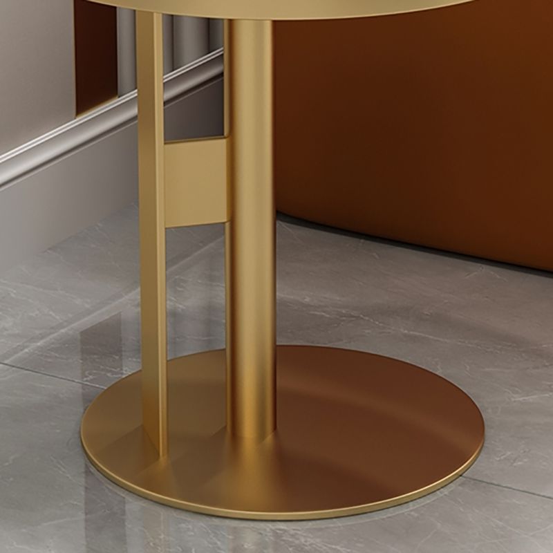 19.69" Tall Contemporary Style Side End Table Round Sofa Side Accent Table