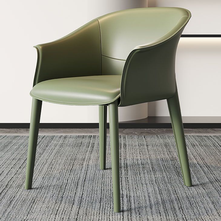 Silla de brazo de cena de cuero silla de brazo tapizado para el comedor