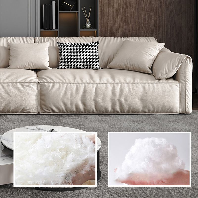 Pillow Top Arm Sectionals 31.5"High Tight Back Sofa with Chaise,White Clearhalo 'furn' 'furn_sectionals' 'Furniture' 'furniture_sectionals' 'Living Room Furniture' 'Sectionals' 1200x1200_5d96b252-3e82-4fc7-a33e-543183e1e2b5