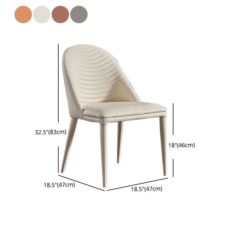 Sillas de comedor de cuero de faux contemporáneos silla de comedor de metal para uso en el hogar