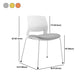 Modern Armless Upholstered Office Chair Plastic Mid Back Home Office Chair
