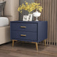1-Drawer Nightstand 18.5" H Wooden Bed Nightstand with 4 Legs