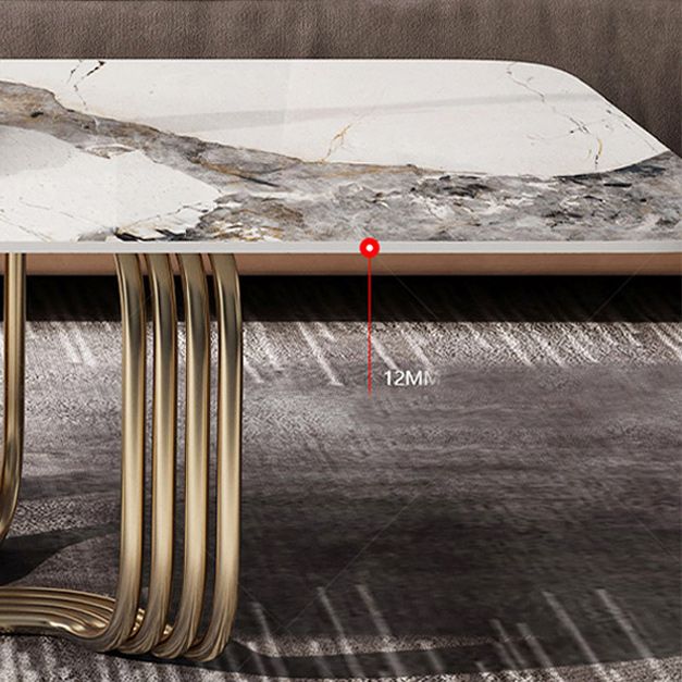 Tavolino di caffè astratto glam tavolino rettangolare per casa