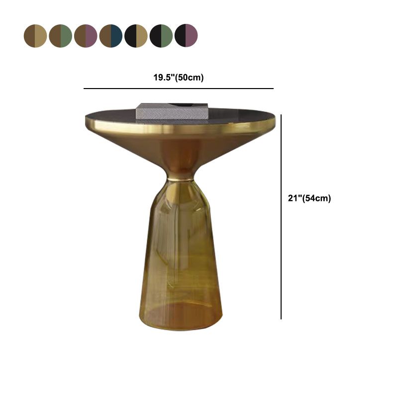 21,26 "tavolo da divano rotondo di divano rotondo in vetro in vetro in stile 21.26"