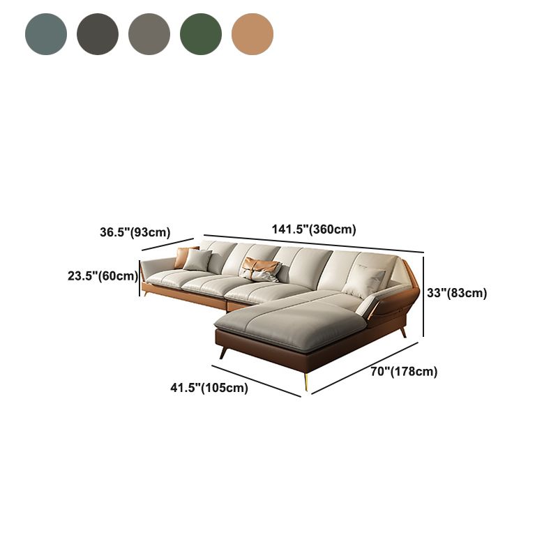 Collapsible Armrest Cushioned Backrest Sofa Bed Sponge Padded Sofa Clearhalo 'furn' 'furn_sectionals' 'Furniture' 'Living Room Furniture' 'Sectionals' 1200x1200_5d9a40e7-315a-4065-85a0-f8dd8c0e73f8