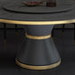 Round Modern Style Sintered Stone Dining Table Furniture with Metallic Base Clearhalo ' dining_table' 'Dining Tables & Seating' 'Dining Tables' 'furn' 'furn_dining_table' 'Furniture' 'furniture_dining_table' 'Kitchen & Dining Furniture' 'kitchen&dining_furn' 'kitchen' 'kitchen_dining_table' 1200x1200_5d9edac9-a4e5-4e9e-afb5-e133cfecd32b
