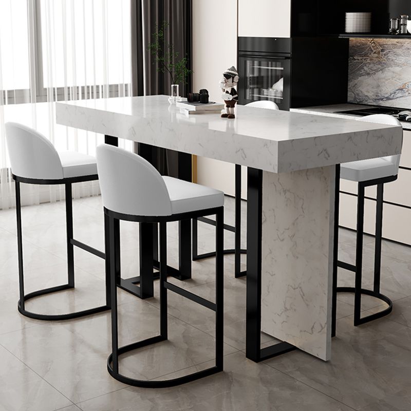 Scandinavian Bucket Counter & Bar Stool Faux Leather Bar Stool for Dining Room Clearhalo 'Bar Furniture' 'Bar Stools' 'bar_stools' 'furn' 'furn_bar_stools' 'Furniture' 'Kitchen & Dining Furniture' 1200x1200_5d9ef6b8-3acb-462b-b204-ada64ceaa893