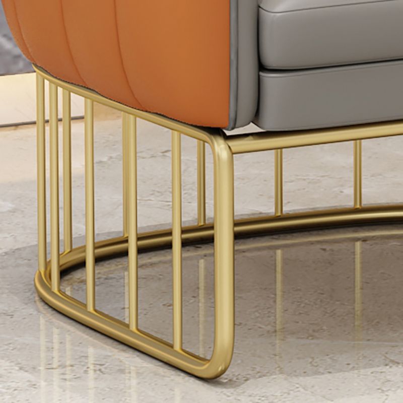 Glam Metal Dining Armless Chair PU Leather Dining Chairs for Home Use Clearhalo ' kitchen&dining_furn' 'Dining Chairs' 'Dining Tables & Seating' 'dining_chair' 'furn' 'furn_dining_chair' 'Furniture' 'furniture_dining_chair' 'Kitchen & Dining Furniture' 'kitchen' 1200x1200_5d9fc537-5897-4230-b13b-2abcaf22bdcd