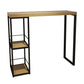 Pine Wood Bar Dining Table Modern Bar Table with Double Pedestal for Dining Room Balcony Clearhalo 'Bar Furniture' 'Bar Tables' 'bar_tables' 'furn' 'furn_bar_tables' 'Furniture' 'furniture_bar_tables' 'Kitchen & Dining Furniture' 1200x1200_5da0725e-b6b5-4aba-b371-11cc6b6ef506