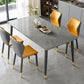 Rectangle Industrial Sintered Stone Dining Table 4 Legs Carbon Steel Base Table for Home Clearhalo ' dining_table' 'Dining Tables & Seating' 'Dining Tables' 'furn' 'furn_dining_table' 'Furniture' 'furniture_dining_table' 'Kitchen & Dining Furniture' 'kitchen&dining_furn' 'kitchen' 'kitchen_dining_table' 1200x1200_5da076f3-36e4-4524-a292-7cbd587835ef