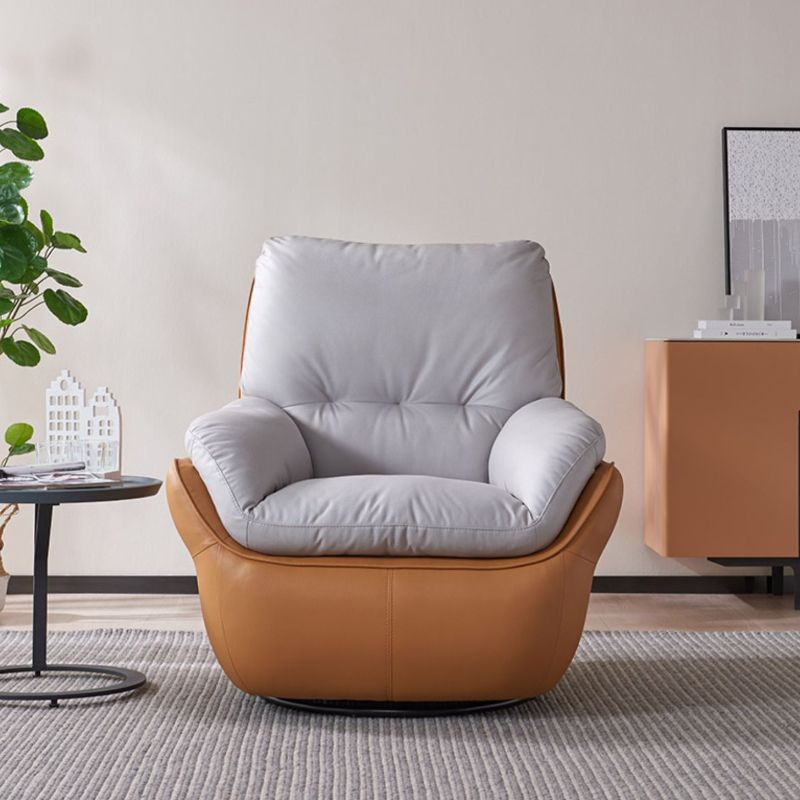 Recliner a Wingback contemporanea Base girevole in metallo interno reclinabile