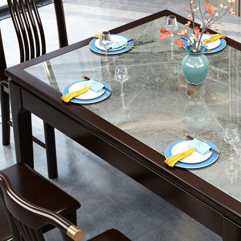 Rectangle Shape Dining Table Sintered Stone Table Mid-Century with 4 Legs Clearhalo ' dining_table' 'Dining Tables & Seating' 'Dining Tables' 'furn' 'furn_dining_table' 'Furniture' 'furniture_dining_table' 'Kitchen & Dining Furniture' 'kitchen&dining_furn' 'kitchen' 'kitchen_dining_table' 1200x1200_5da36530-17aa-4035-a4fc-dad2f61b2f54