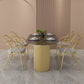 Oval Double Pedestal Modern Dining Table Fixed Table for Dining Room Clearhalo 'Dining Tables & Seating' 'Dining Tables' 'dining_table' 'furn' 'furn_dining_table' 'Furniture' 'furniture_dining_table' 'Kitchen & Dining Furniture' 'kitchen' 'kitchen_dining_table' 1200x1200_5da50627-88e5-47ca-8469-00c003cdbb83