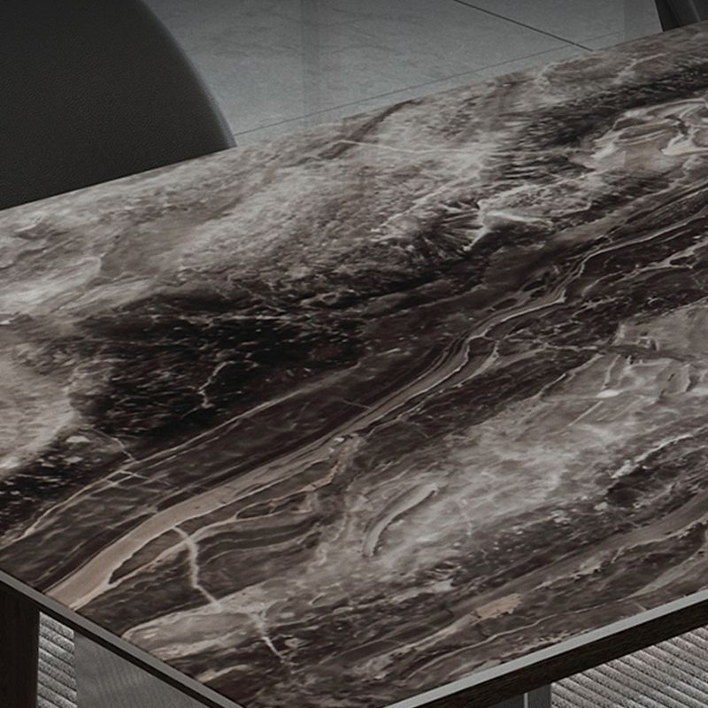 Glam Dinette Set voor eetkamer 1/4/5/7 pc's glanzende grijze eettafel set