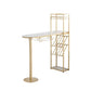 Modern Iron Bar Dining Table White Faux Marble Indoor Bistro Table with Wine Rack Clearhalo 'Bar Furniture' 'Bar Tables' 'bar_tables' 'furn' 'furn_bar_tables' 'Furniture' 'furniture_bar_tables' 'Kitchen & Dining Furniture' 1200x1200_5da70105-4e93-4875-a03a-ed843821aaf1