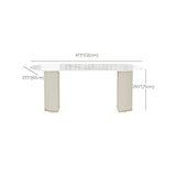 Eetkamertafel met witte basis, stenen tafel in moderne stijl voor de keuken