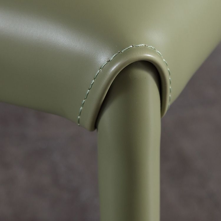 Faux Leather Contemporary Dining Room Chair Metallic Finish Wingback Side Chair Clearhalo ' kitchen&dining_furn' 'Dining Chairs' 'Dining Tables & Seating' 'dining_chair' 'furn' 'furn_dining_chair' 'Furniture' 'furniture_dining_chair' 'Kitchen & Dining Furniture' 'kitchen' 1200x1200_5da92955-696a-4c5a-af53-ec7735b75f4c