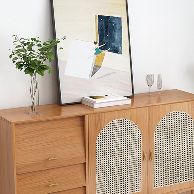 35.43"H Sideboard Contemporary Style Solid Wood Dining Server for Living Room Kitchen Clearhalo 'buffet_sideboard' 'Buffets & Sideboards' 'furn' 'furn_buffet_sideboard' 'Furniture' 'Kitchen & Dining Furniture' 1200x1200_5daa3e95-a255-4c38-9847-e255e53cddbb