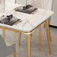 Modern Style Sintered Stone Dining Table with 4 Gold Legs Base for Home Use Clearhalo 'Dining Room Sets' 'Dining Tables & Seating' 'dining_room_set' 'Furniture' 'furniture_dining_room_set' 'Kitchen & Dining Furniture' 'kitchen&dining_furn' 'kitchen' 1200x1200_5daa6375-c6bf-4b16-84bd-22d7f553c471