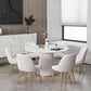 Modern 1/2/5/7 Pieces Dining Set Round Stone Dining Table for Dining Room Kitchen