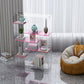 Acrylic Bookcase Modern Style Closed Back Vertical Bookshelf for Office