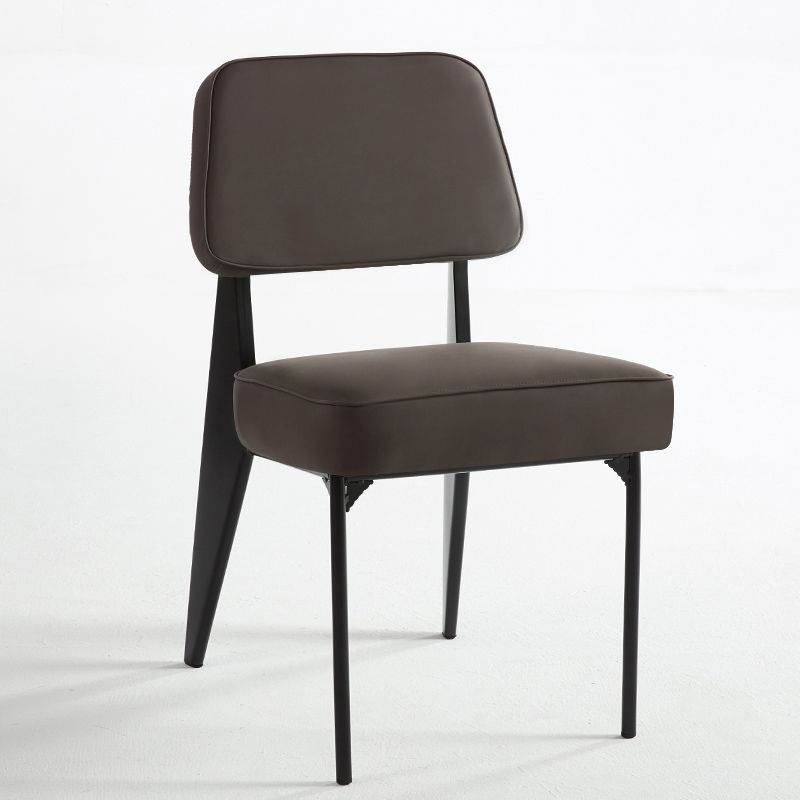 Industrial Armless Dining Chairs Open Back Upholstered Side Chair with Metal Legs Clearhalo ' kitchen&dining_furn' 'Dining Chairs' 'Dining Tables & Seating' 'dining_chair' 'furn' 'furn_dining_chair' 'Furniture' 'furniture_dining_chair' 'Kitchen & Dining Furniture' 'kitchen' 1200x1200_5dacb0c7-d813-41e0-897f-9cba5513cb9a