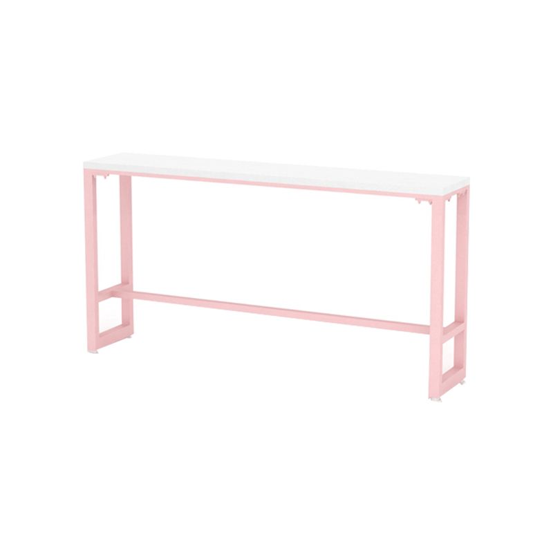 Cafe and Break-room Modern Pub/Bar Table Rectangle Footrest Pink Bar Height Pub Table Clearhalo 'Bar Furniture' 'Bar Tables' 'bar_tables' 'furn' 'furn_bar_tables' 'Furniture' 'furniture_bar_tables' 'Kitchen & Dining Furniture' 'kitchen&dining_furn' 'kitchen' 1200x1200_5daccaa0-7377-4276-81f1-3108c16a97b8